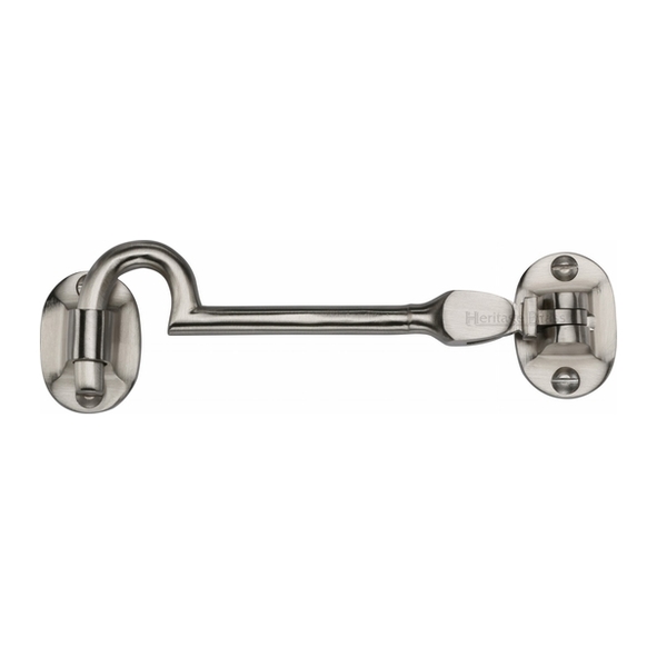 C1530 4-SN • 100mm • Satin Nickel • Heritage Brass Silent Pattern Cabin Hook